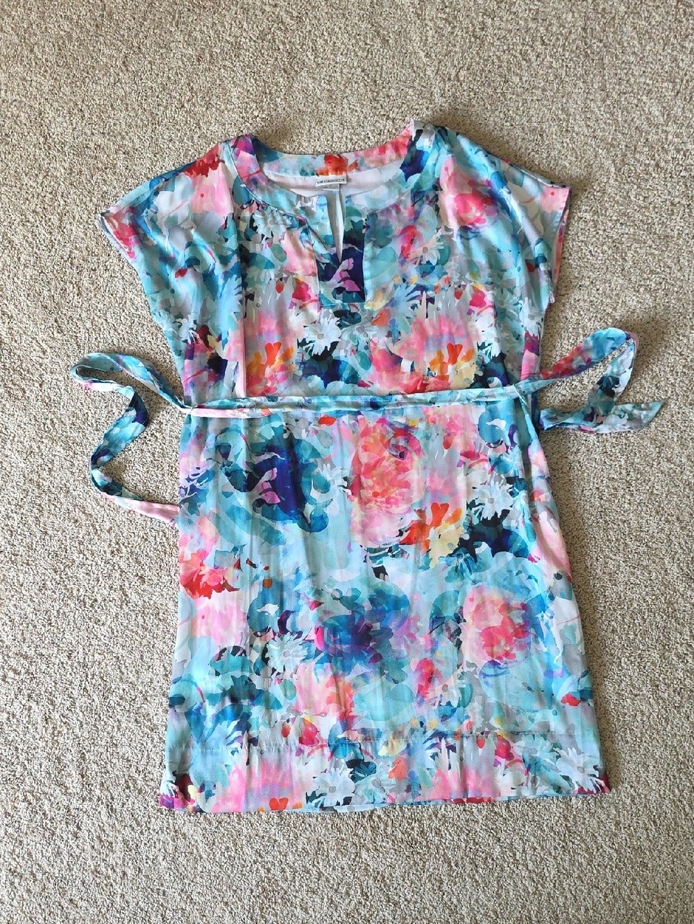 Vibrant Watercolor Floral Dress